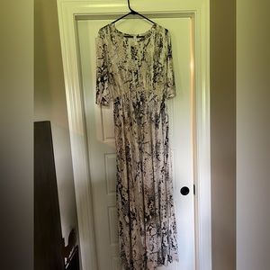 Snakeskin print maxi